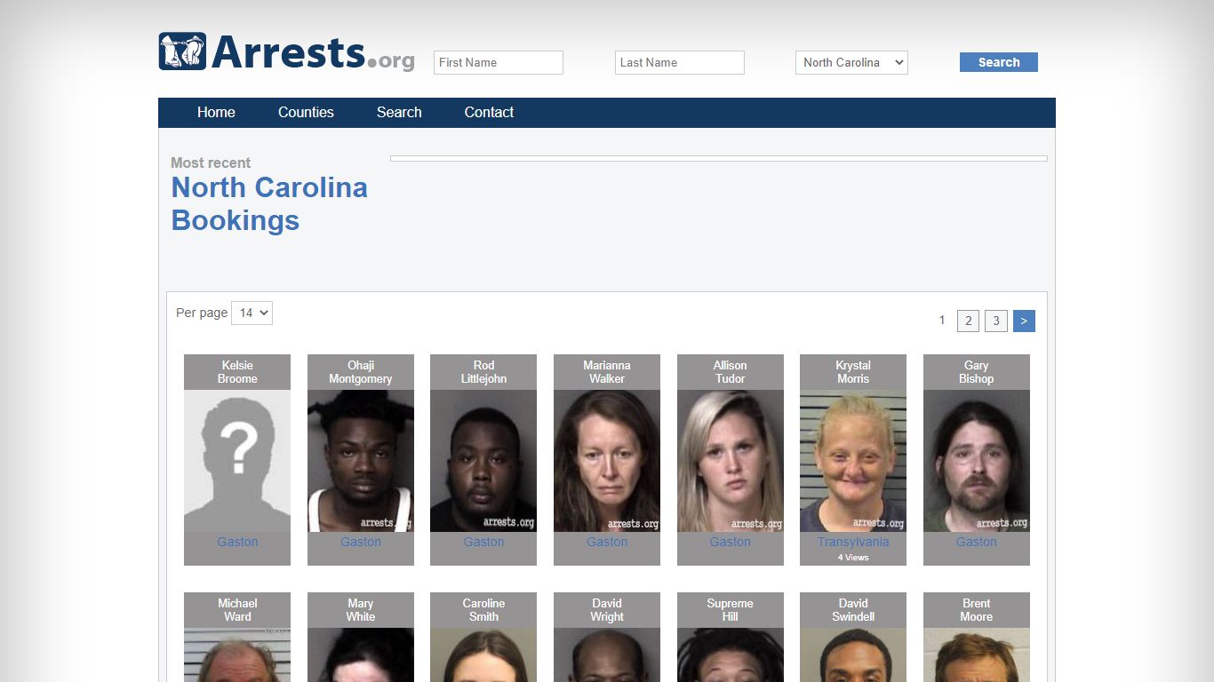 North Carolina Arrests and Inmate Search